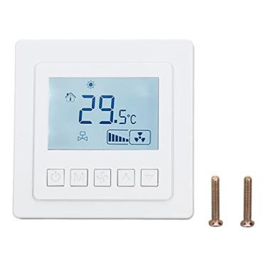 Imagem de Termostato de ar condicionado dom¨¦stico,5 ¡æ a 35 ¡æ Controlador de temperatura de alta precis?o com chip de alta confiabilidade e display digital LCD grande, AC220V, Termostato de Ar Condicionado