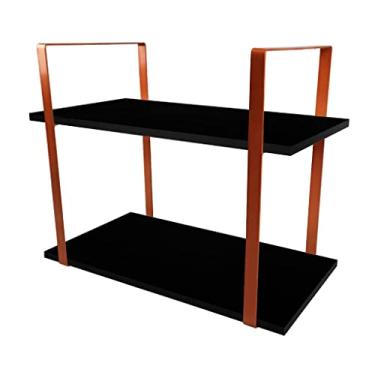 Imagem de Prateleira Vita Design Industrial Estante 60x30cm Cobre e Preto