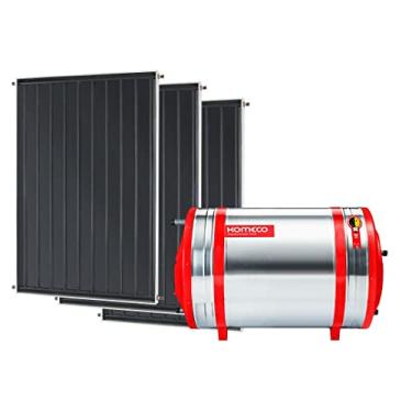 Imagem de Aquecedor Solar 500 L Inox 316 baixa pressão desnível c/anôdo + 3 Coletores de 1,5m² PR Komeco