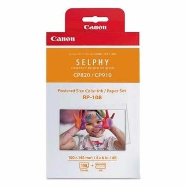 Imagem de Toner e Papel Fotográfico Canon RP-108 IN para Impressoras Canon Selphy
