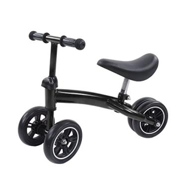 Imagem de Bicicleta infantil, bicicleta de equilíbrio infantil com grande capacidade de carga para crianças de 1 a 6 anos para andar Preto