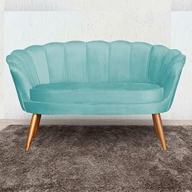 Imagem de Namoradeira Pétala Em Veludo - Pés de Madeira - Ds Estofados