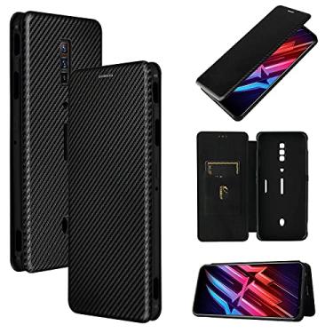 Imagem de For ZTE nubia Red Magic 6/6 Pro Carbon Fiber Texture Horizontal Flip TPU + PC + PU Leather Case with Card Slot
