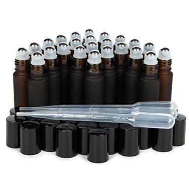 Imagem de Vivaplex, 24, âmbar fosco, garrafa roll-on de vidro de 10 ml com bolas de aço inoxidável. 3 – 3 ml de conta-gotas incluídos
