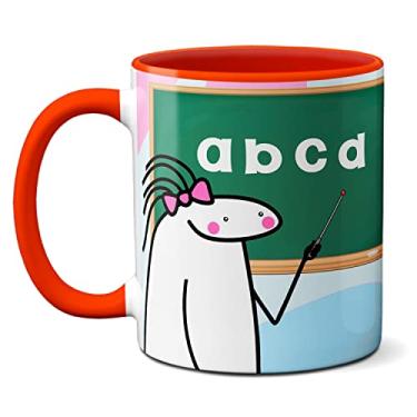 Imagem de Caneca Flork Feliz Dia Dos Professores Ensinar Viver Educar (Vermelha)