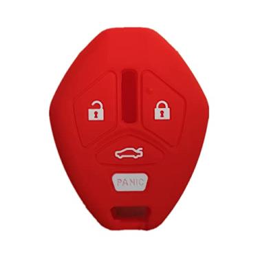 Imagem de Smart Key Fob Capa protetora de controle remoto sem chave para referência: Mitsubishi Eclipse 2006-2012, Endeavor 2006-2011, Galant 2006-2012, Lancer 2007-2013, Outlander 2007-2013 4 botões