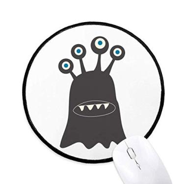 Imagem de DIYthinker Universo e Alien Monster Mouse Pad Desktop Office Tapete redondo para computador