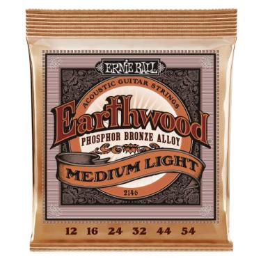 Imagem de Encordoamento 012-054 Ernie Ball P02146, para Violão Aço, Earthwood Tensão Média-Leve P...