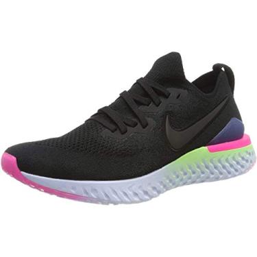 Imagem de NIKE Womens W Epic React Flyknit 2 Running Shoes, Black Sapphire 003, 7 UK