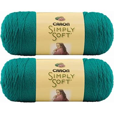 Imagem de Compra em massa: fios sólidos Caron Simply Soft (pacote com 2) (verde frio)