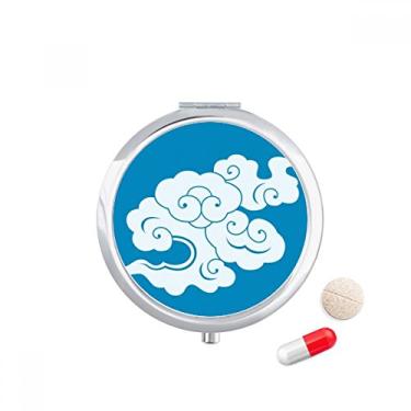 Imagem de Caixa de armazenamento de remédios com estampa de nuvem branca Painting Culture