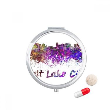 Imagem de Salt Lake City America Cidade Aquarela Caixa de armazenamento de remédios