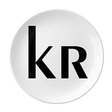 Imagem de Prato de porcelana decorativa com símbolo da Dinamarca para jantar