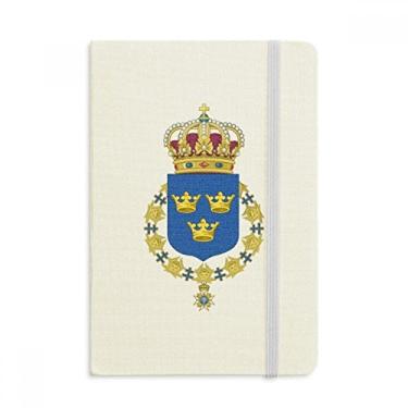 Imagem de Caderno com emblema nacional Suécia Europa oficial de tecido capa dura diário clássico