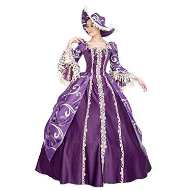 Imagem de Women's Elegant Recoco Victorian Dress Costume Ball Gowns BELLE of the BALL COSTUME Gown (M, Reto21)