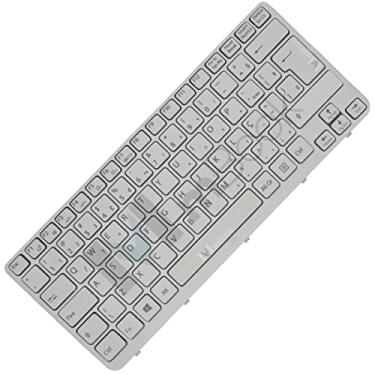Imagem de Teclado Sony Vaio SVE1412ECXW SVE14132CXB Branco Com Frame