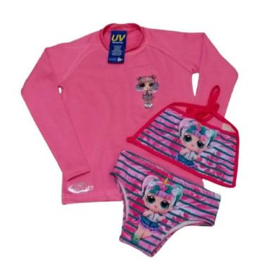 Imagem de Kit Biquini + Blusa de Proteção Personagens
