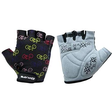 Imagem de Luva Ciclismo Hupi Eco Dedo Curto Bike Colors, Cor: Preto, Tamanho: Gg