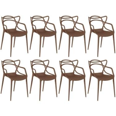 Imagem de Kit 8 Cadeiras Allegra - Marrom
