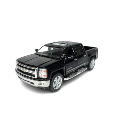 Imagem de Miniatura Carrinho de Ferro Chevrolet Silverado 1/46 Coleção (Silverado preto)