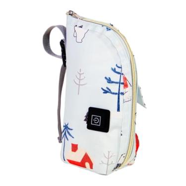 Imagem de Almencla Aquecedor de garrafas de bebê, saco de aquecimento de garrafa de leite, temperatura ajustável, armazenamento de garrafa de leite materno, aquecedor, urso