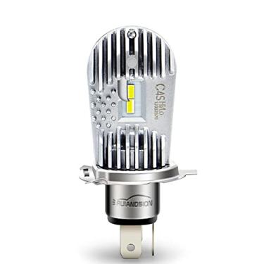 Imagem de Ruiandsion Lâmpada de LED H4 para farol de motocicleta com feixe alto/baixo DC 9-36V branca de substituição para farol de motocicleta (pacote com 1)