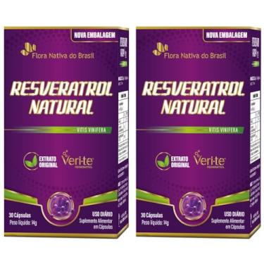 Imagem de KIT 2X Resveratrol Natural Veri-te ® 30 Vegan Caps - Flora Nativa