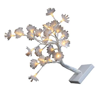 Imagem de UPKOCH Luz de árvore de flor de fibra óptica candeeiro de mesa lâmpada noturna do quarto decoração luz noturna ornamento da lâmpada da noite abajur para quarto Área de Trabalho decorar