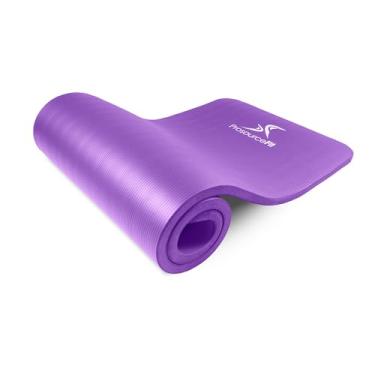 Imagem de ProsourceFit Tapete de exercício de Pilates para Yoga Extra Grosso de 2,5 cm, Tapete de Treino Acolchoado para Casa, Tapete de Ioga Não Sip para Homens e Mulheres, Roxo, 180 cm x 61 cm