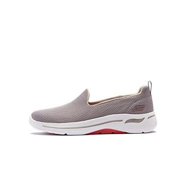 Imagem de Skechers Tênis feminino Go Walk Arch Fit, Castanho-Acinzentado/Coral, 9