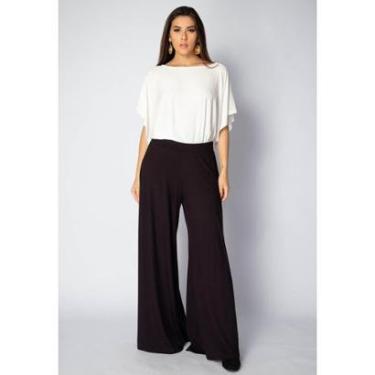 Imagem de Calça Pantalona Granja Malha Preta - GG-Veste do 46 ao 48-Feminino