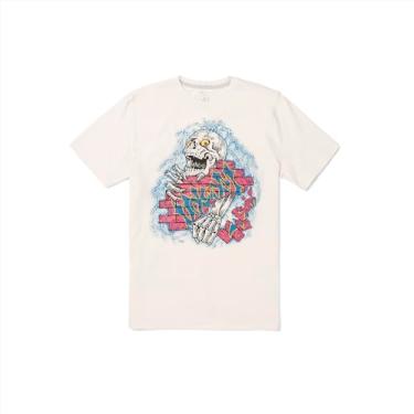 Imagem de Volcom Camiseta masculina de manga curta Wall Puncher, Off-white, P