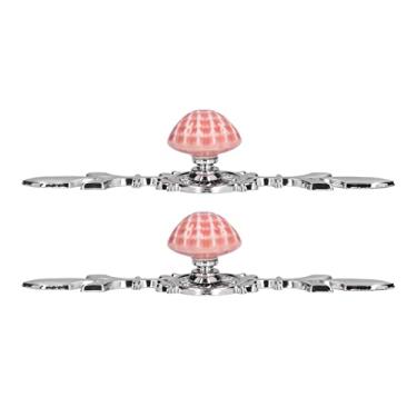 Imagem de Puxadores de Gaveta, 2 Conjuntos de Puxadores de Gaveta, Puxadores de Puxador de Cerâmica, Maçanetas Decorativas de Porta de Armário Com Placa para Cozinha, Conjuntos de