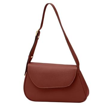 Imagem de Mariart Cosmos Bolsa Shoulder Feminina de Couro Bovino Legítimo (Terracota)
