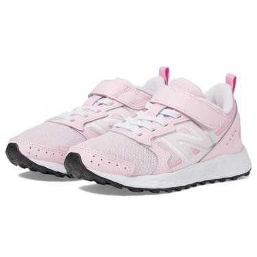 Imagem de New Balance Tênis de corrida unissex infantil Fresh Foam 650 V1 com tira superior, Framboesa clara/açúcar rosa, 6 X-Wide Big Kid