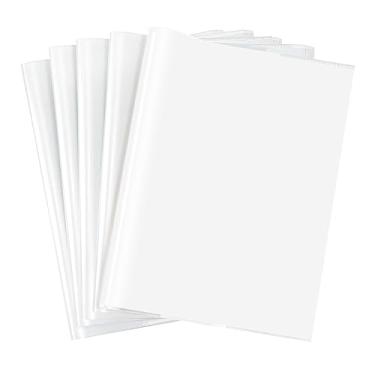 Imagem de YEEKORO Capas de livros, 10 peças de plástico transparente à prova d'água capa protetora de caderno para livros 19 x 26 cm