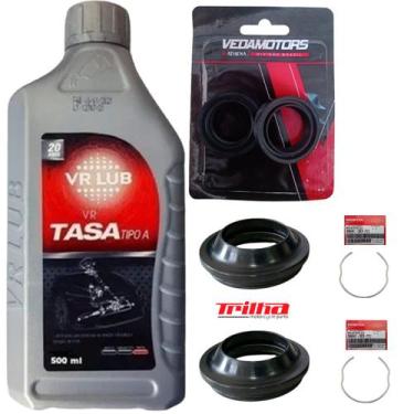 Imagem de Retentor Bengala, Guarda Pó, Trava, Oleo Biz 125 11 Até 17 - Vedamotor