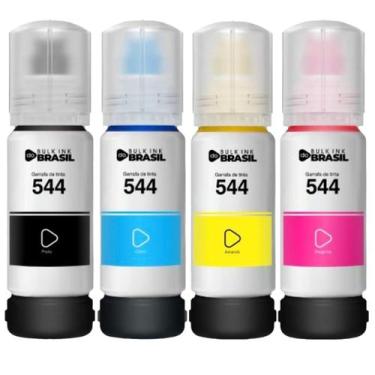 Imagem de Pack 04 refil de tintas compatível T544  para impressora Ecotank Epson