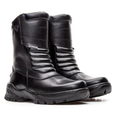 Imagem de Bota Coturno Unissex Samu Bombeiro Cano Baixo 100% Couro - FRANBOOTS, 