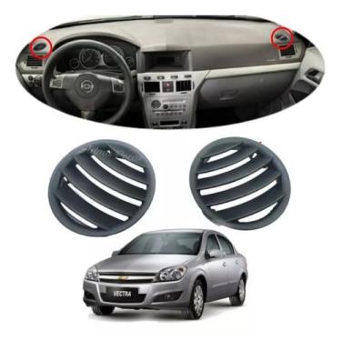 Imagem de Par Grade Difusor Saída De Ar Paínel Lateral Chevrolet Meriva: 2003 A 