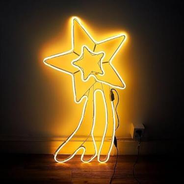 Imagem de Pisca Pisca Estrela Cadente Mangueira LED – Branco Quente, Decoração Natalina Interna e Externa Exelente Escolha para sua Decoração Natalina & Fim de Ano.