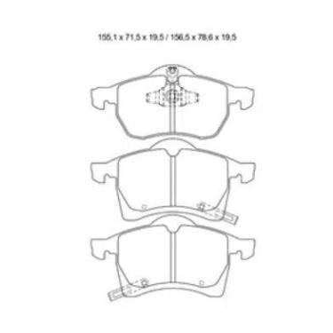 Imagem de Pastilha De Freio Meriva 1.8 Dianteira Com Alarme Sistema Teves 2105 S