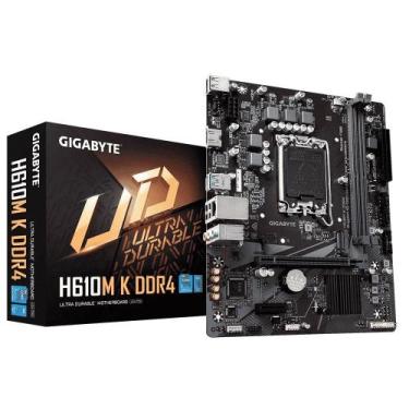 Imagem de Placa Mãe Gigabyte H610M K DDR4 Intel LGA1700 Chipset H610 2xDDR4 mATX