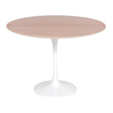 Imagem de Mesa Saarinen Redonda Freijó 90cm - Base Branca - mgsaarinen