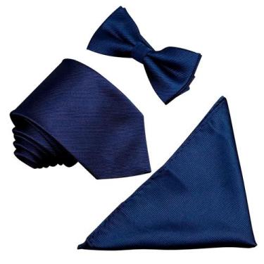 Imagem de Kit Gravata masculina Com Lenço + gravata borboleta - anjo da mamãe, A
