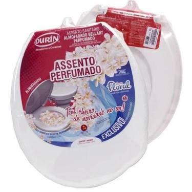 Imagem de Assento Sanitário Almofada Perfumado Oval-Tampa Branco Durin