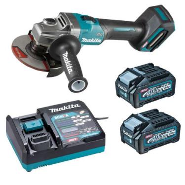 Imagem de Esmerilhadeira Ang 5" 40v XGT GA008 2x Bat 4.0Ah Makita 110v