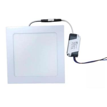Imagem de Plafon Painel Led 25w Embutir Quadrado Slim Branco Neutro - Lt Leds