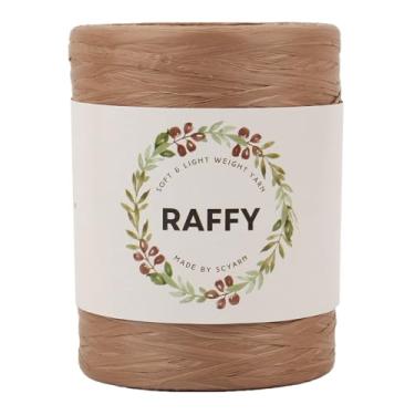 Imagem de Fio de fita RAFFY para tricô e crochê macio e leve para fazer bolsa de praia de verão e chapéu de sol Col.116