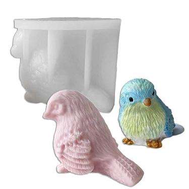 Imagem de Tone Fun Moldes de silicone em forma de pássaro pequeno para fazer velas, resina, velas de aromaterapia, sabonete de cera artesanal, decoração de casa, artesanato